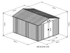 Domek ogrodowy - HECHT 12X10 PLUS
